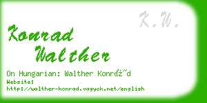 konrad walther business card